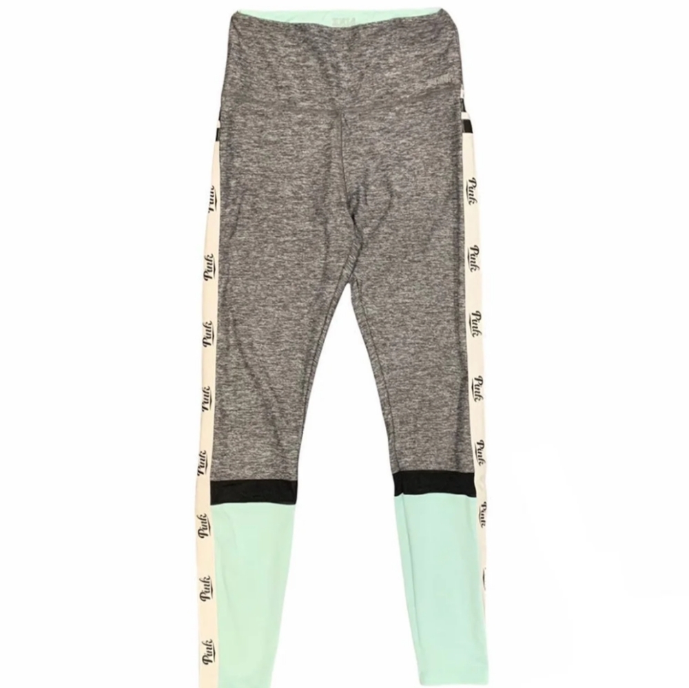 Ultimate teal&gray PINK leggings NWOT
